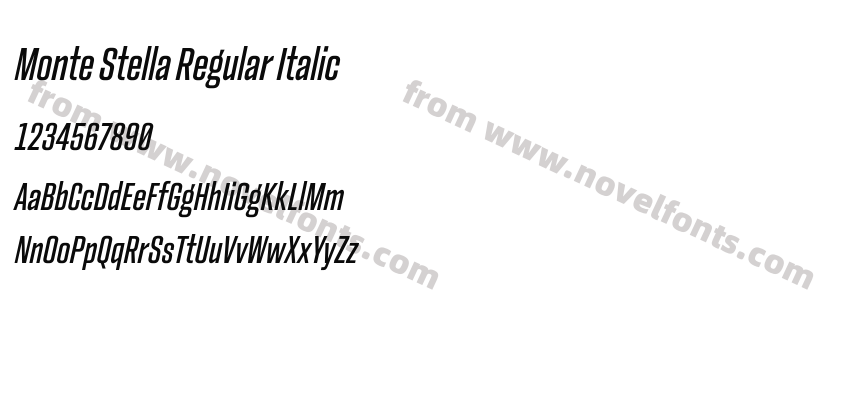 Monte Stella Regular ItalicPreview