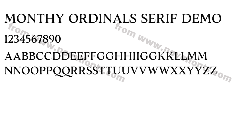 Monthy Ordinals Serif DEMOPreview