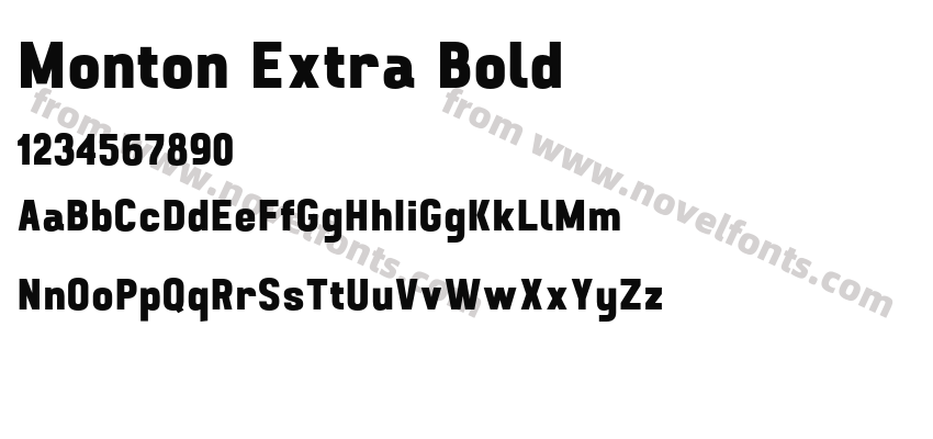 Monton Extra BoldPreview