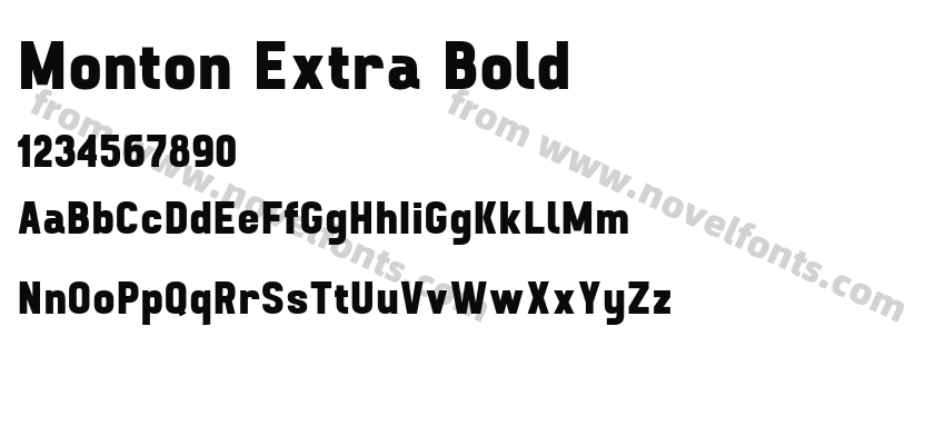 Monton Extra BoldPreview