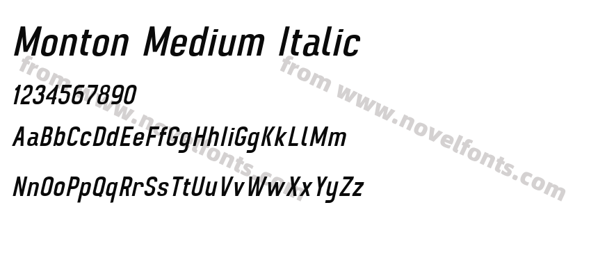 Monton Medium ItalicPreview