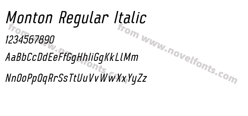 Monton Regular ItalicPreview