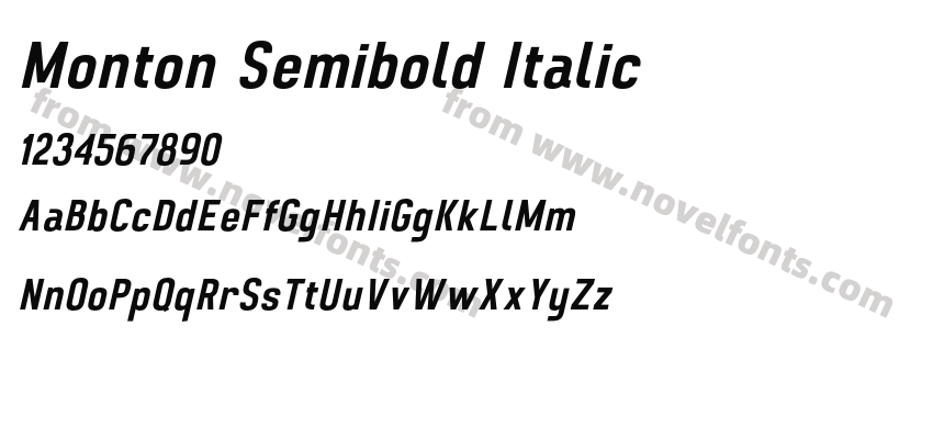 Monton Semibold ItalicPreview