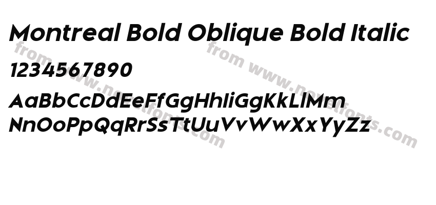 Montreal Bold Oblique Bold ItalicPreview