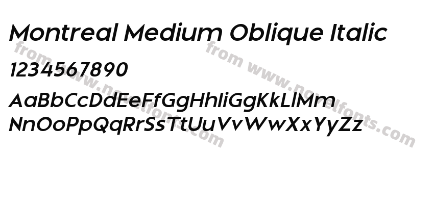 Montreal Medium Oblique ItalicPreview