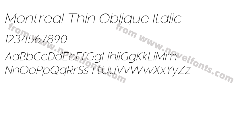 Montreal Thin Oblique ItalicPreview