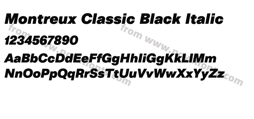 Montreux Classic Black ItalicPreview