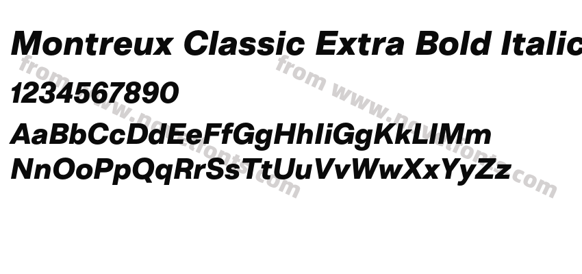 Montreux Classic Extra Bold ItalicPreview