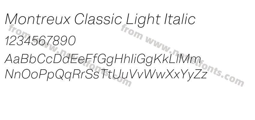 Montreux Classic Light ItalicPreview