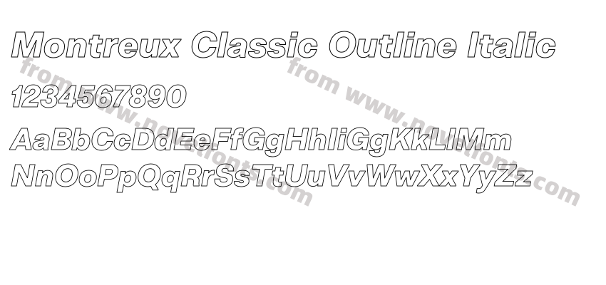 Montreux Classic Outline ItalicPreview