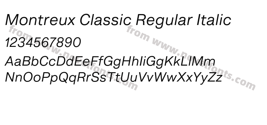 Montreux Classic Regular ItalicPreview