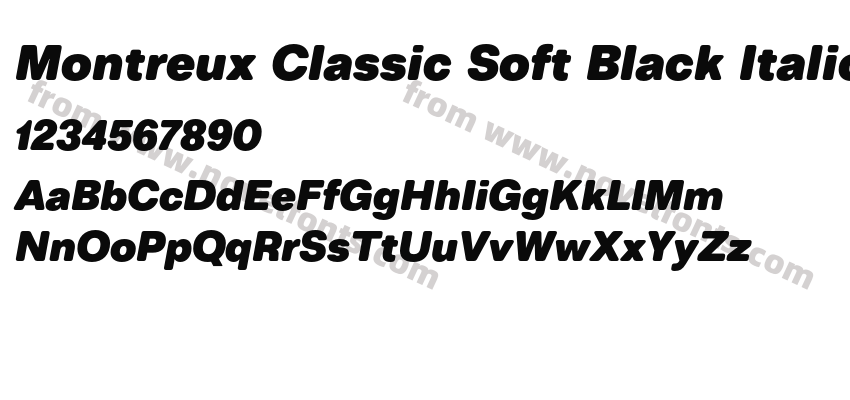 Montreux Classic Soft Black ItalicPreview
