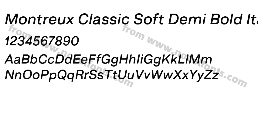 Montreux Classic Soft Demi Bold ItalicPreview