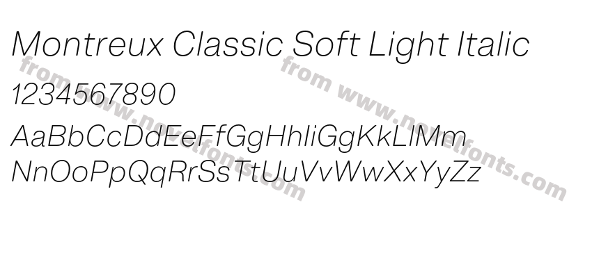 Montreux Classic Soft Light ItalicPreview