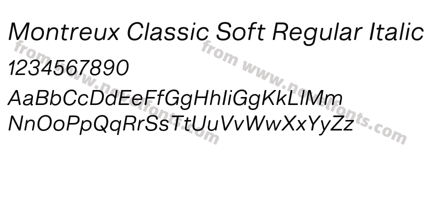 Montreux Classic Soft Regular ItalicPreview