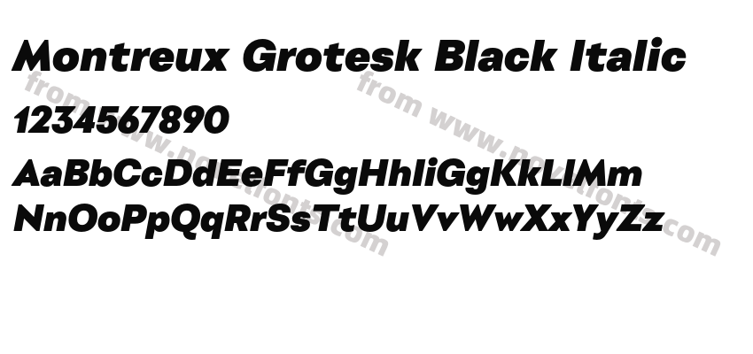 Montreux Grotesk Black ItalicPreview