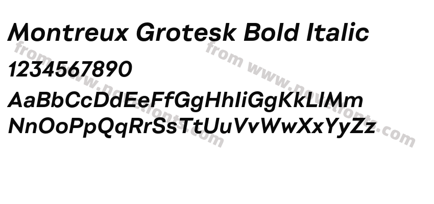 Montreux Grotesk Bold ItalicPreview