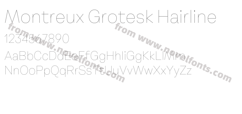 Montreux Grotesk HairlinePreview