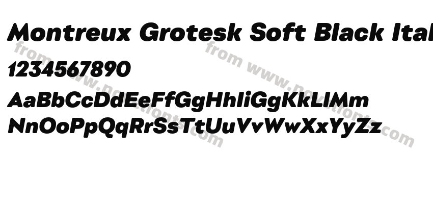 Montreux Grotesk Soft Black ItalicPreview