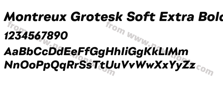 Montreux Grotesk Soft Extra Bold ItalicPreview