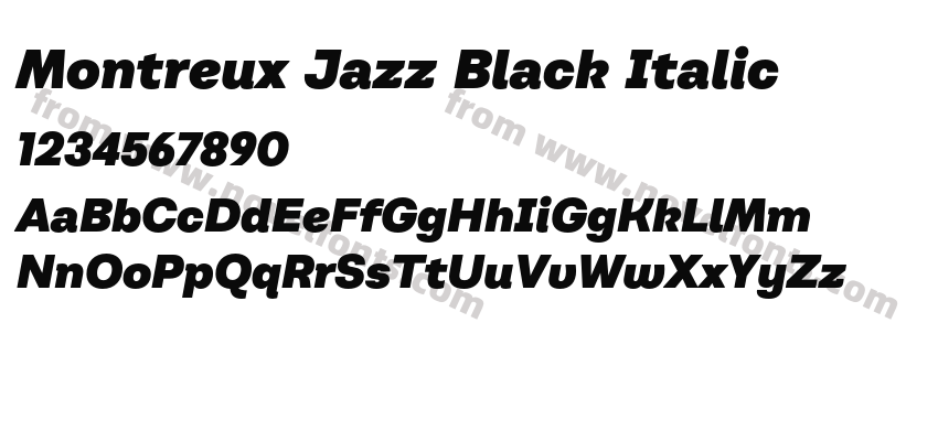 Montreux Jazz Black ItalicPreview