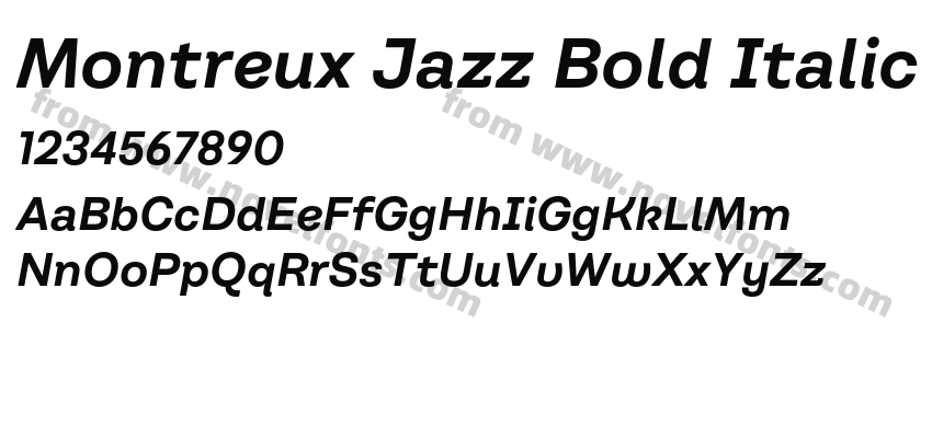 Montreux Jazz Bold ItalicPreview