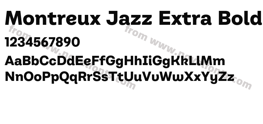 Montreux Jazz Extra BoldPreview