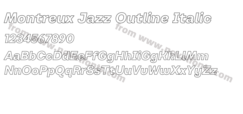 Montreux Jazz Outline ItalicPreview