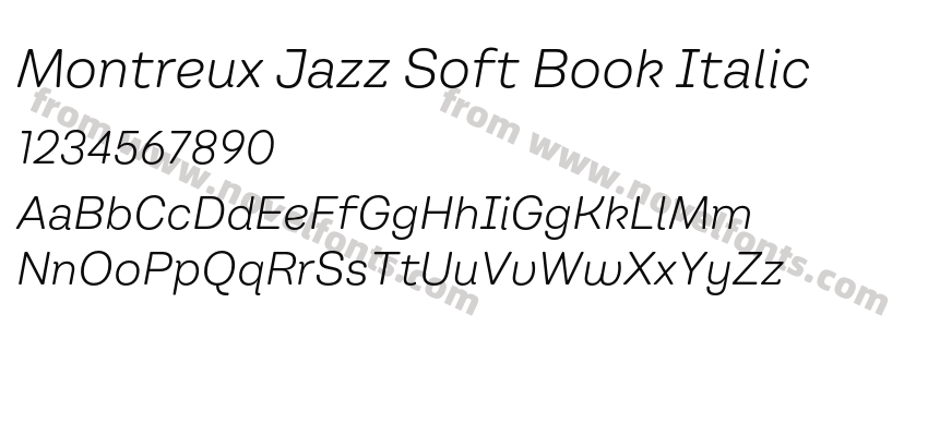 Montreux Jazz Soft Book ItalicPreview