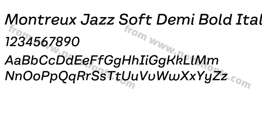 Montreux Jazz Soft Demi Bold ItalicPreview