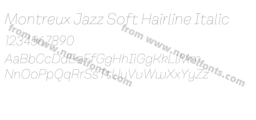 Montreux Jazz Soft Hairline ItalicPreview