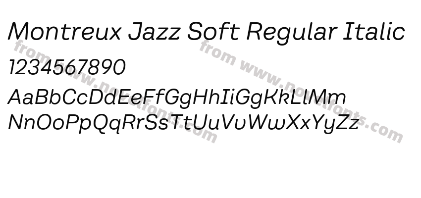 Montreux Jazz Soft Regular ItalicPreview