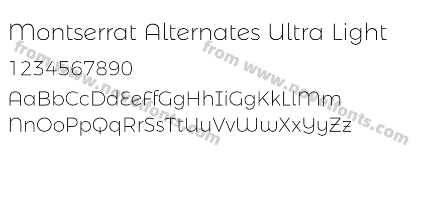 Montserrat Alternates Ultra LightPreview