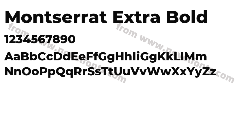 Montserrat Extra BoldPreview