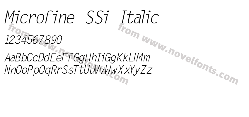 Microfine SSi ItalicPreview