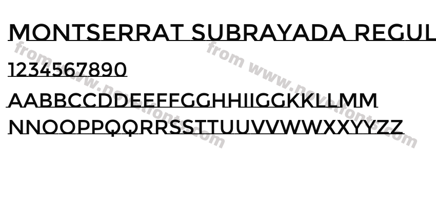 Montserrat Subrayada RegularPreview