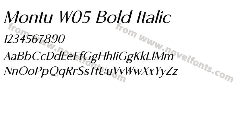 Montu W05 Bold ItalicPreview