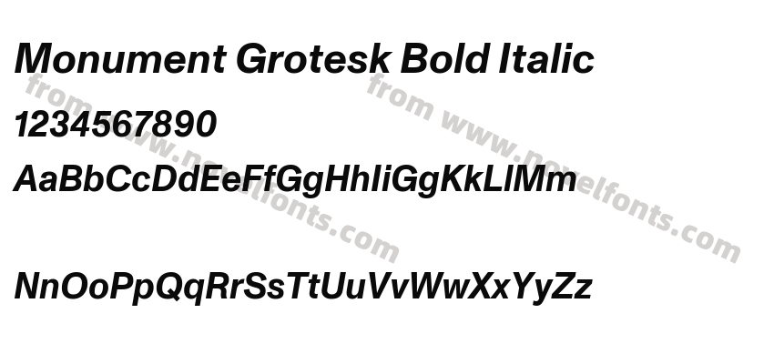 Monument Grotesk Bold ItalicPreview