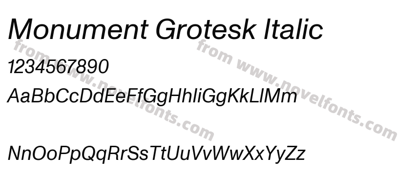 Monument Grotesk ItalicPreview
