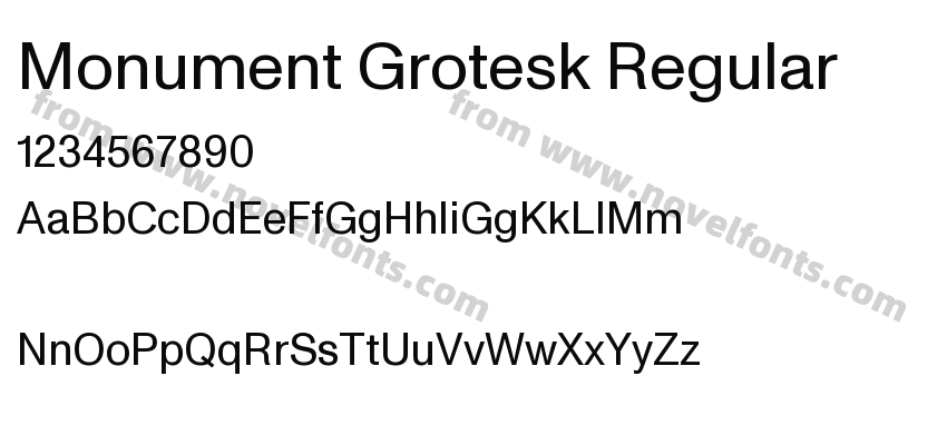 Monument Grotesk RegularPreview