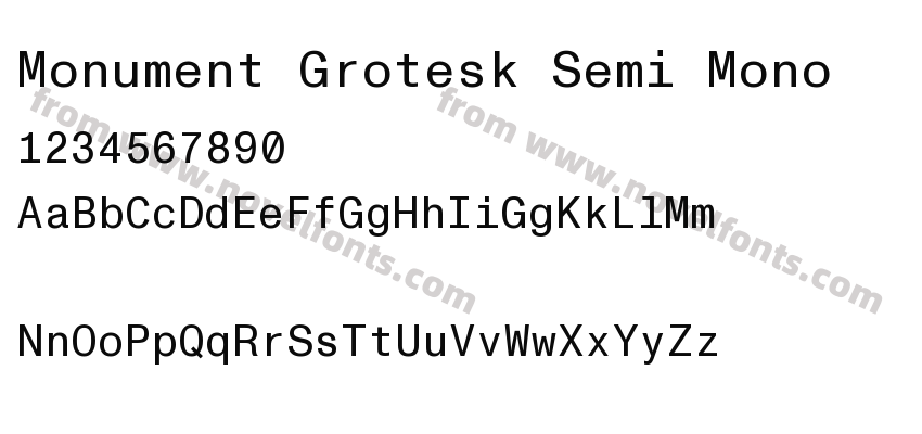 Monument Grotesk Semi MonoPreview