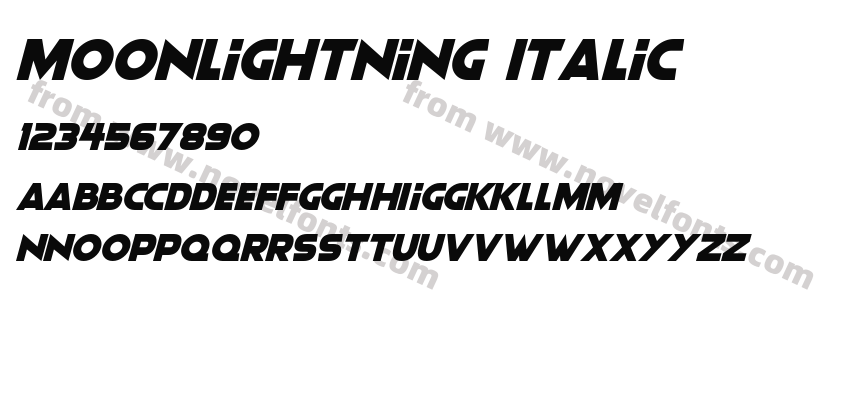 Moonlightning ItalicPreview