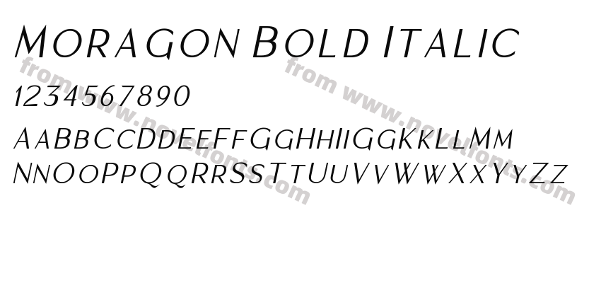 Moragon Bold ItalicPreview