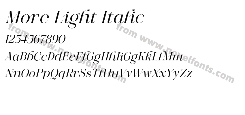 More Light ItalicPreview