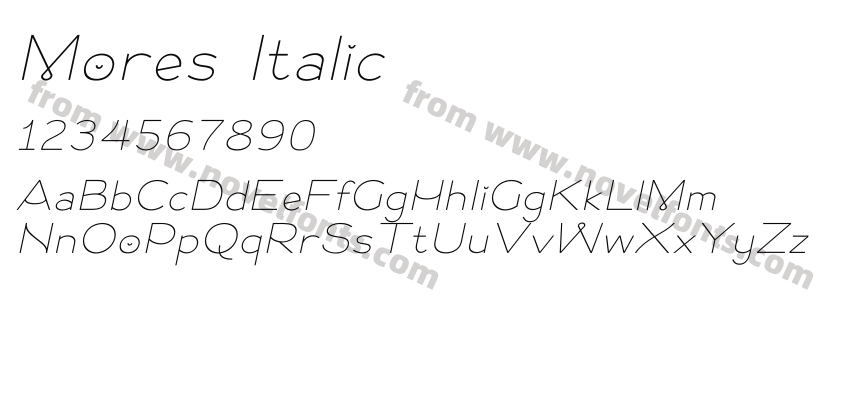 Mores ItalicPreview