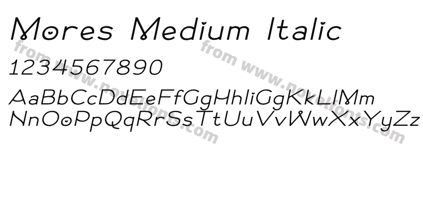 Mores Medium ItalicPreview