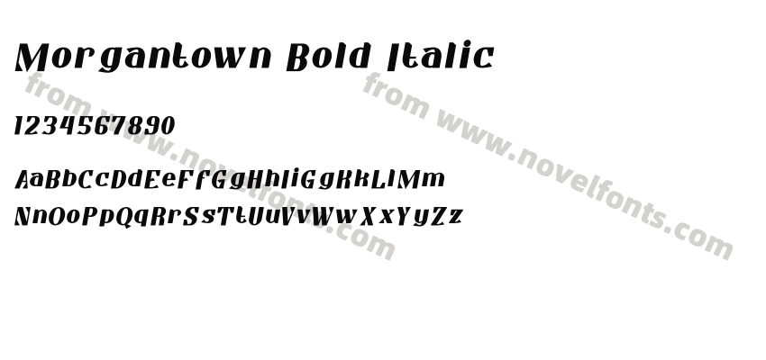 Morgantown Bold ItalicPreview