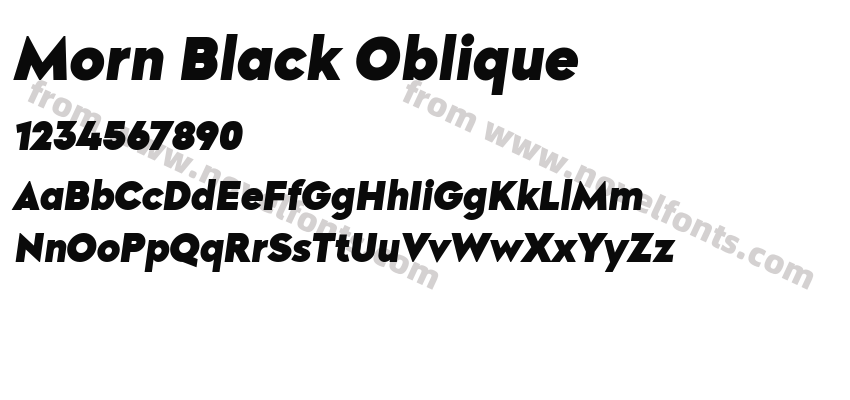 Morn Black ObliquePreview