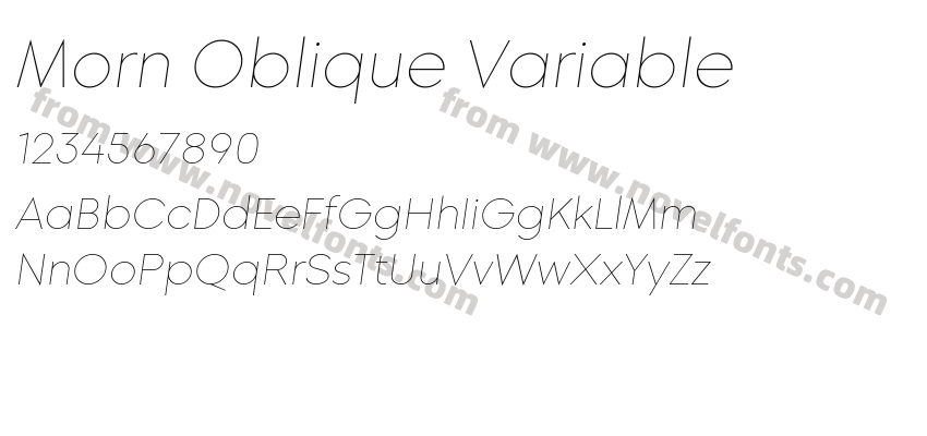 Morn Oblique VariablePreview