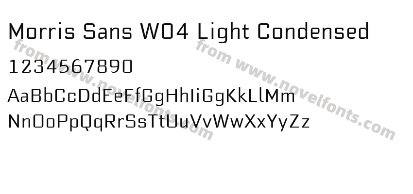Morris Sans W04 Light CondensedPreview